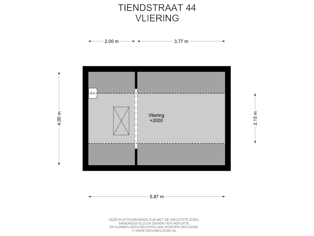 View floorplan of Vliering of Tiendstraat 44