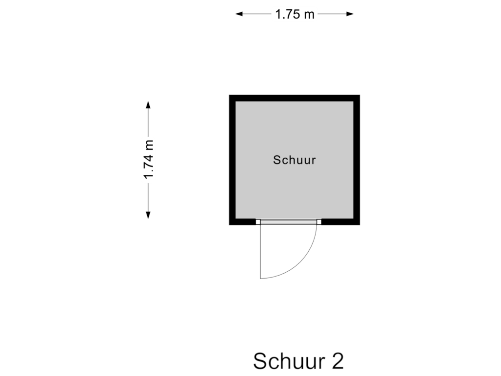 Bekijk plattegrond van Schuur 2 van Trix Terwindtstraat 31