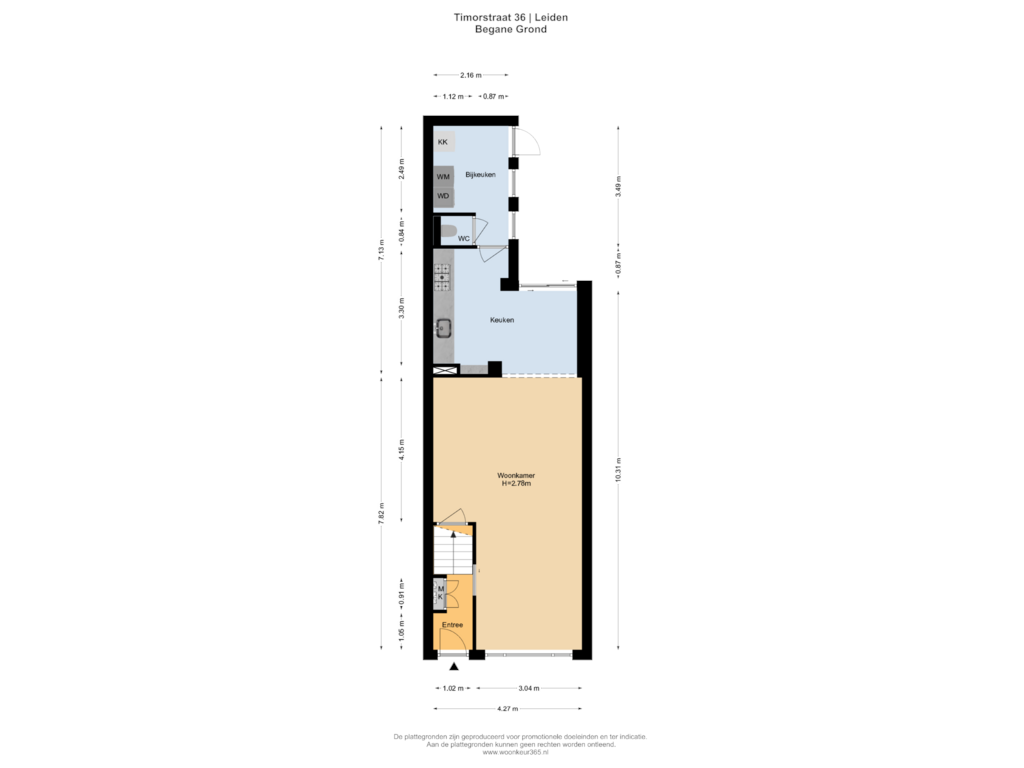 Bekijk plattegrond van Begane Grond van Timorstraat 36