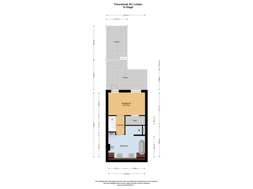 Bekijk plattegrond van 1e Etage van Timorstraat 36