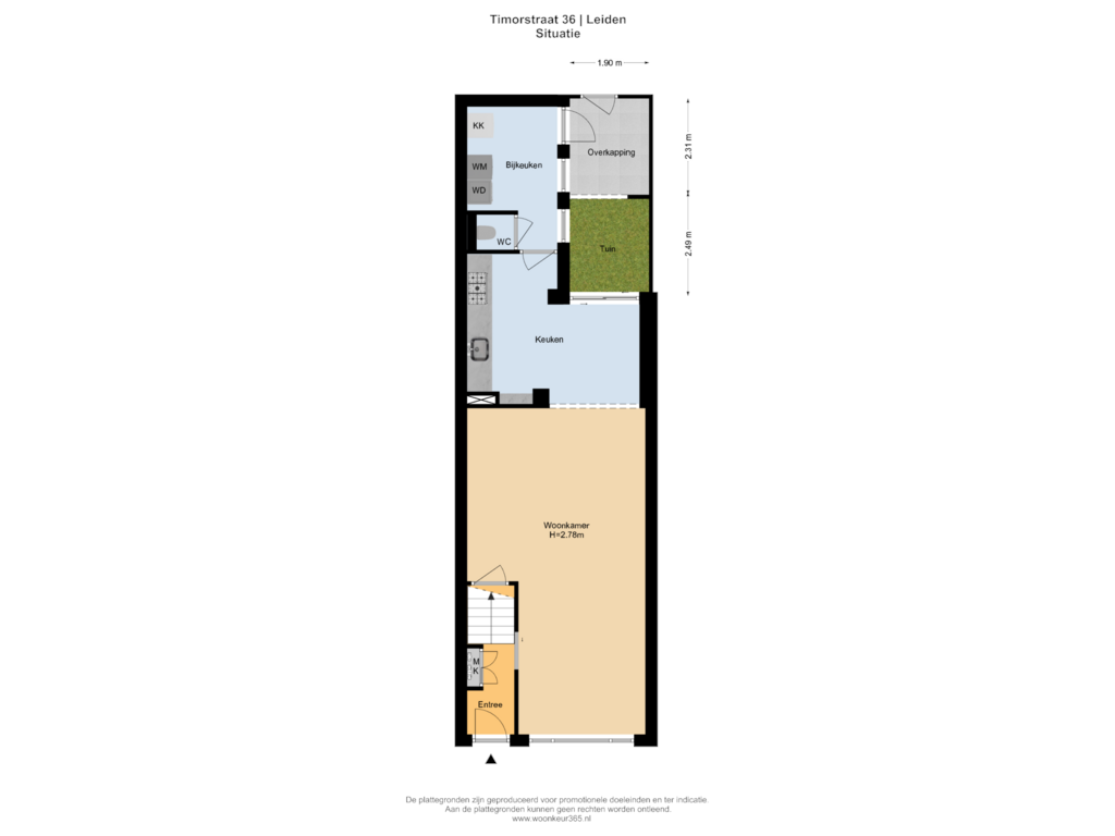 Bekijk plattegrond van Situatie van Timorstraat 36