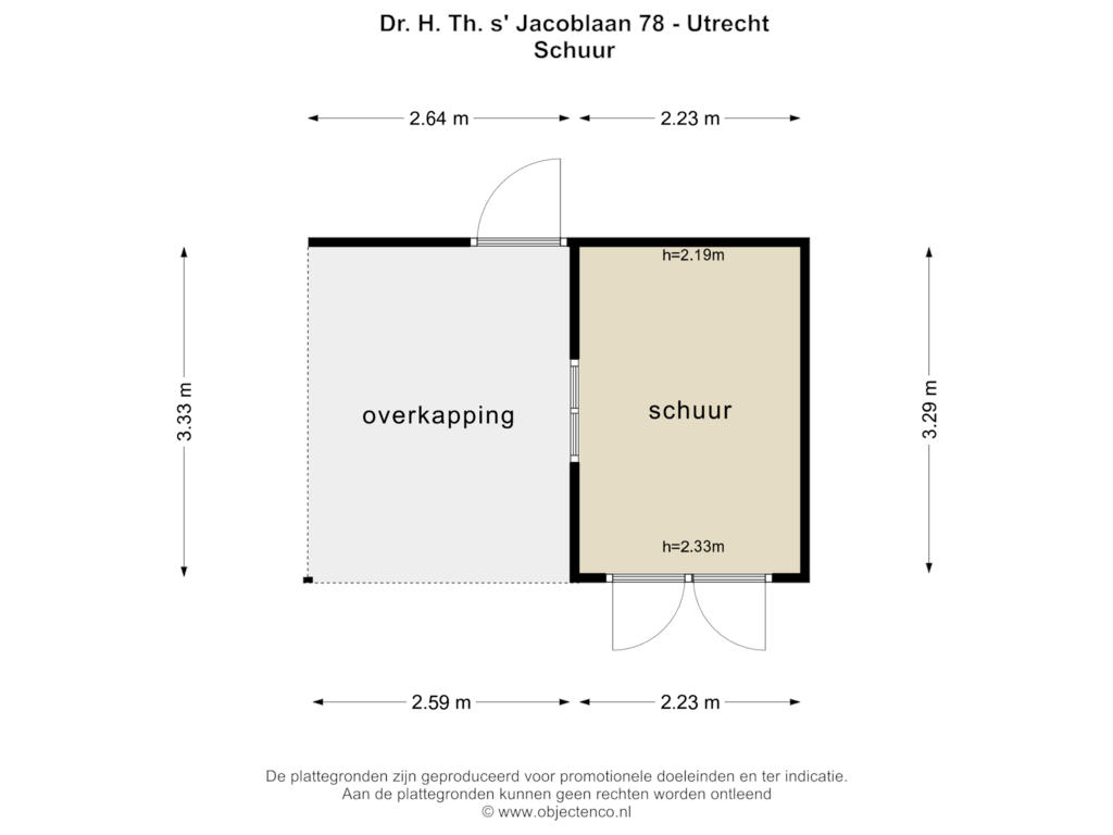 Bekijk plattegrond van Schuur van Dr. H. Th. s' Jacoblaan 78