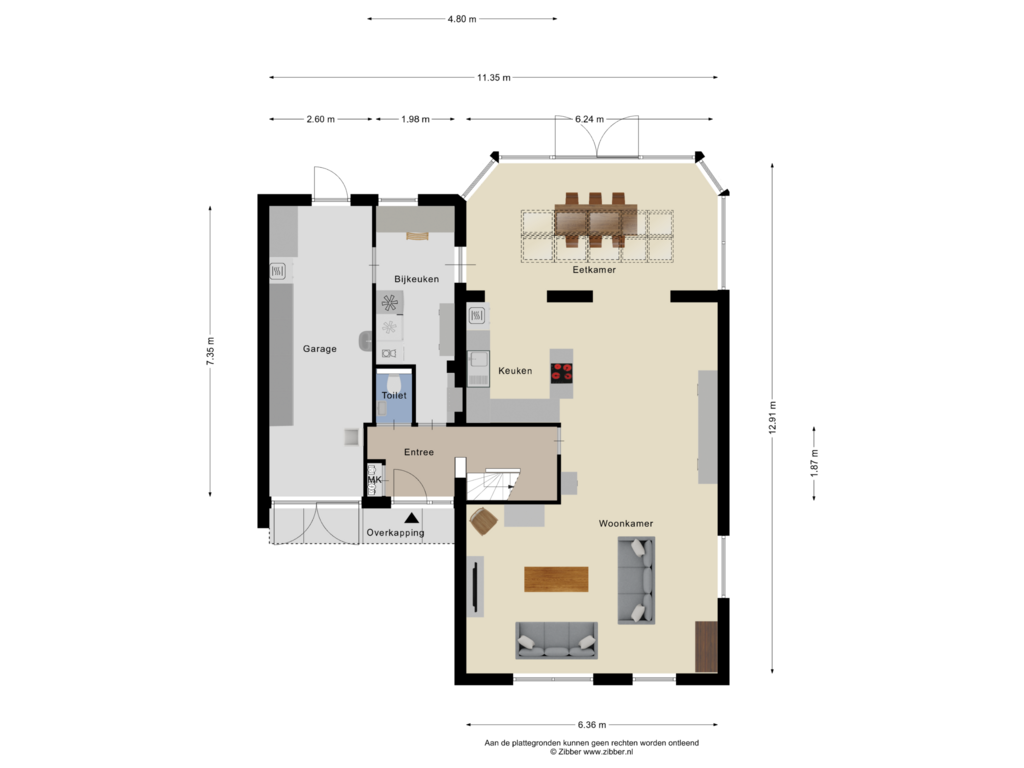 Bekijk plattegrond van Begane Grond van Dubbelberg 8