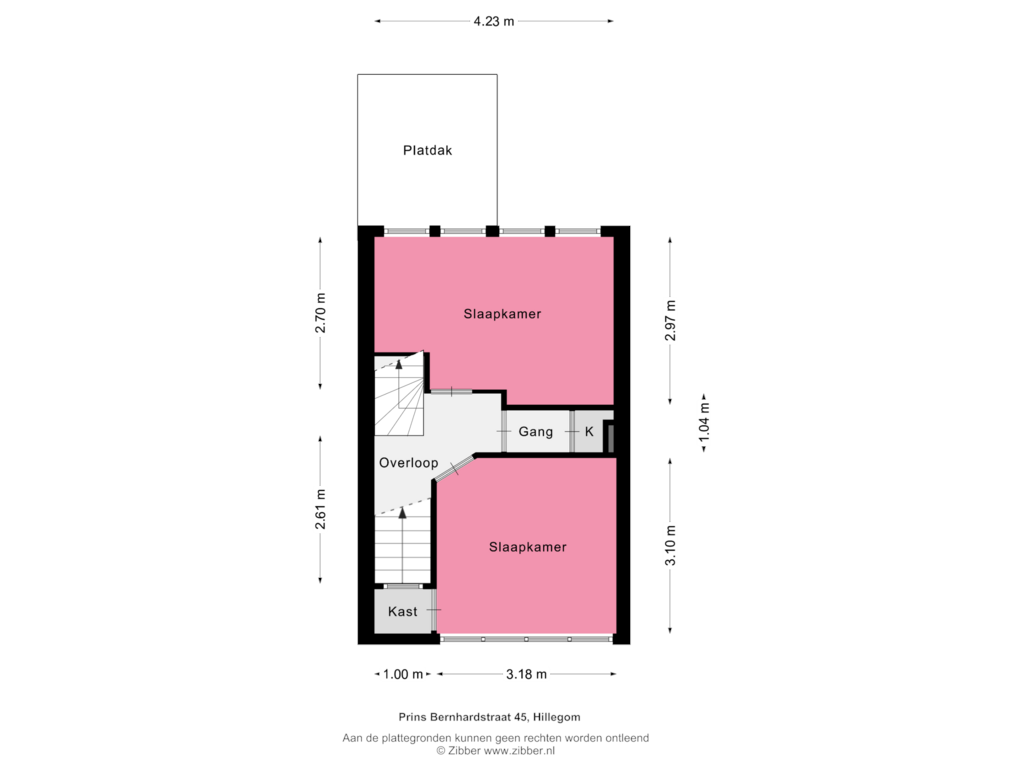 Bekijk plattegrond van Eerste  Verdieping van Prins Bernhardstraat 45