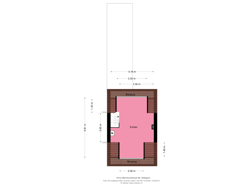 Bekijk plattegrond van Tweede Verdieping van Prins Bernhardstraat 45