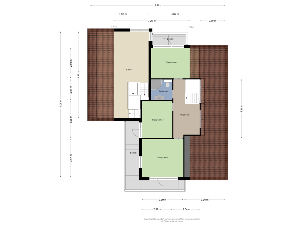 Bekijk plattegrond van Eerste Verdieping van Beethovenstraat 28