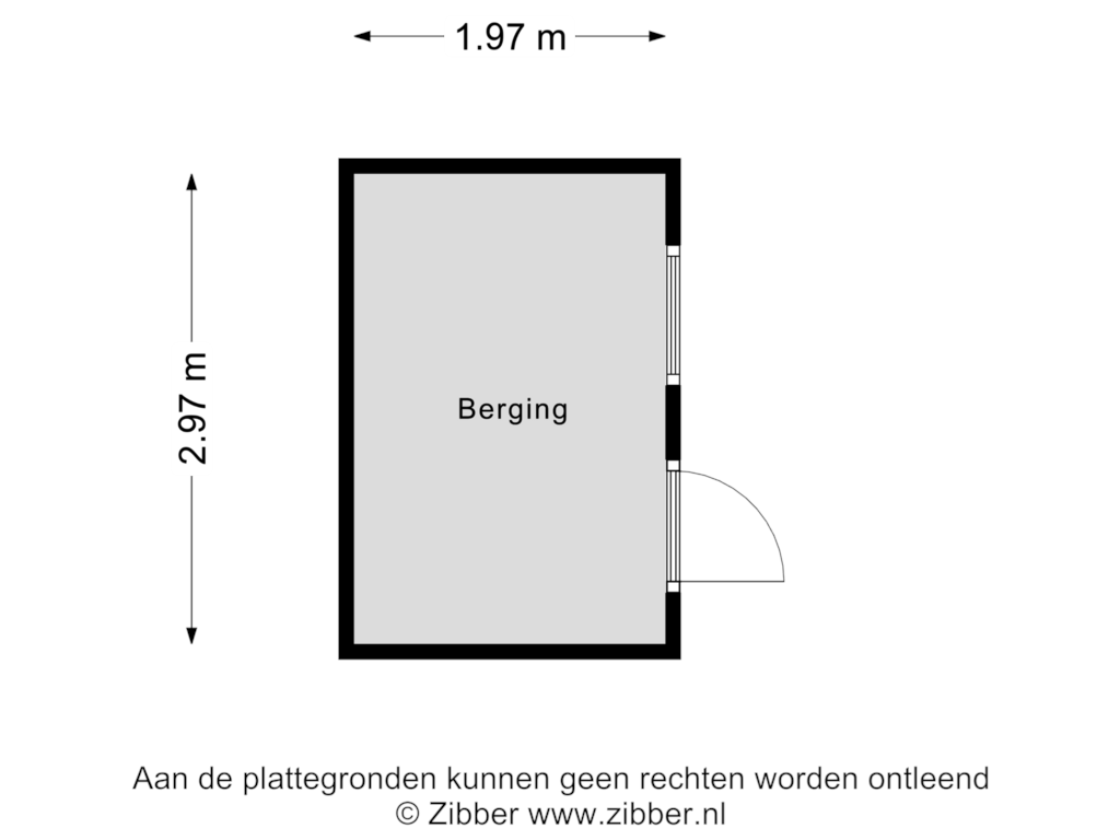 Bekijk plattegrond van Berging van Beethovenstraat 28