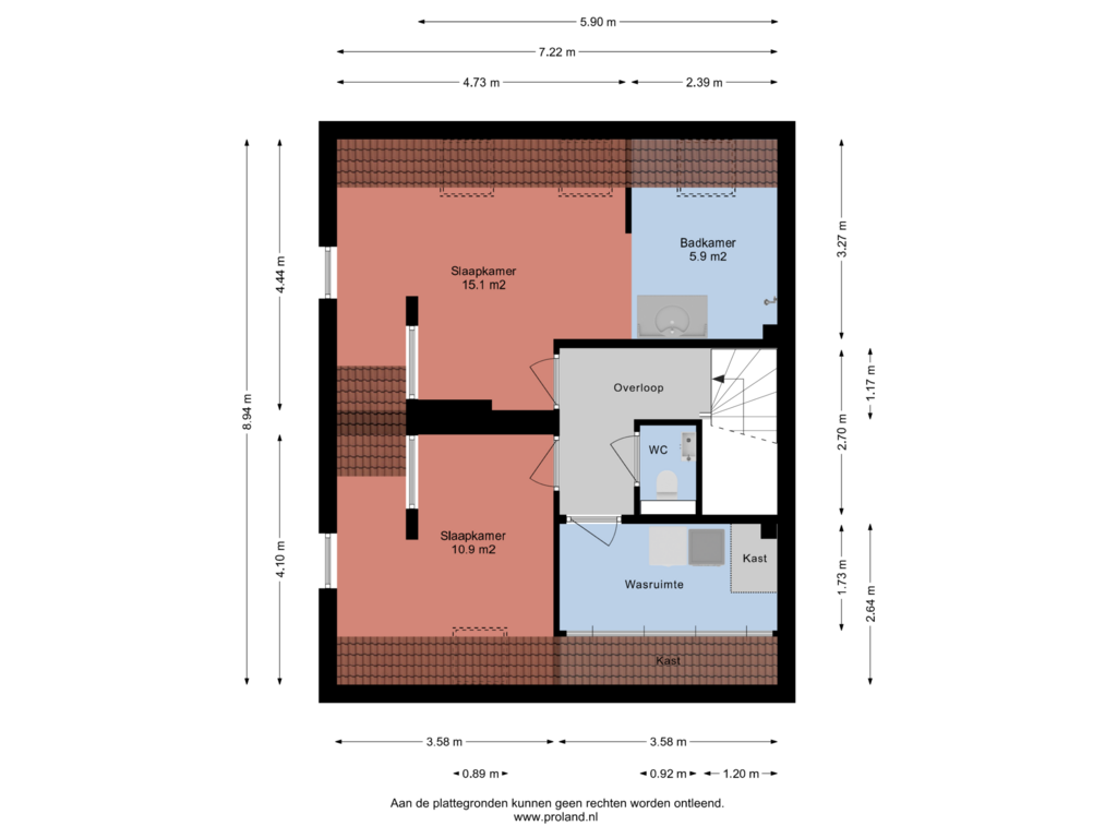 Bekijk plattegrond van Tweede verdieping van Morgenerf 1