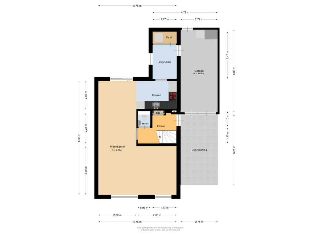 Bekijk plattegrond van Begane grond van Hagenhof 23