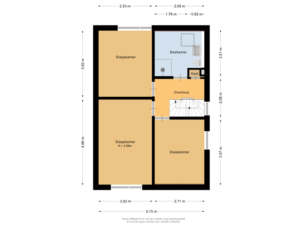 Bekijk plattegrond van Eerste verdieping van Hagenhof 23