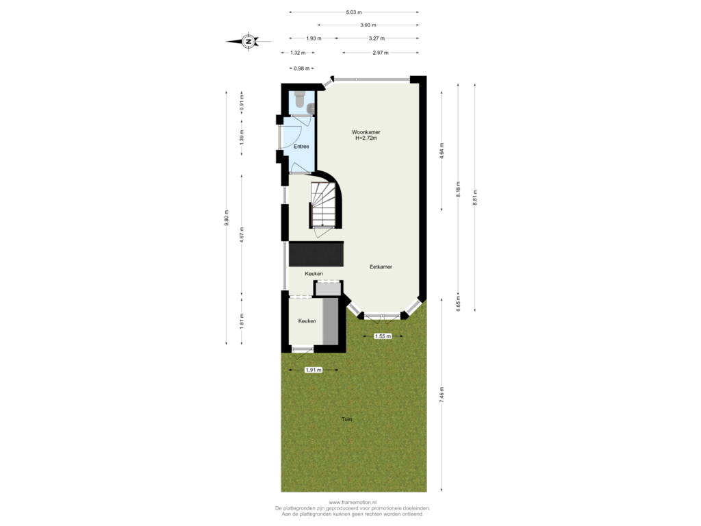 Bekijk plattegrond van Begane Grond tuin van Pelmolenstraat 54