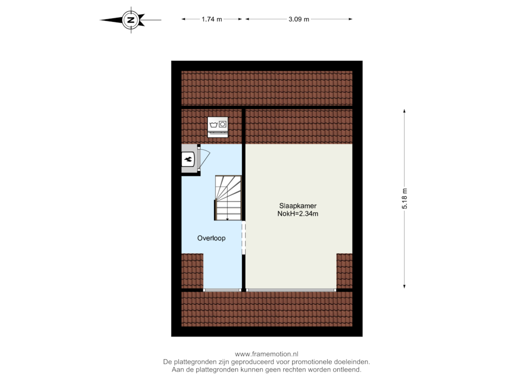 Bekijk plattegrond van Verdieping 2 van Pelmolenstraat 54