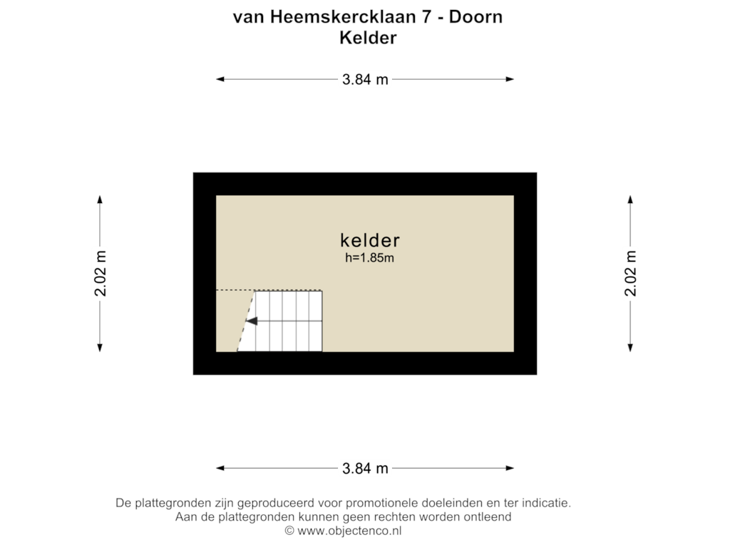 Bekijk plattegrond van KELDER van van Heemskercklaan 7