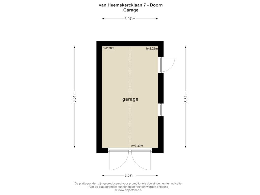 Bekijk plattegrond van GARAGE van van Heemskercklaan 7