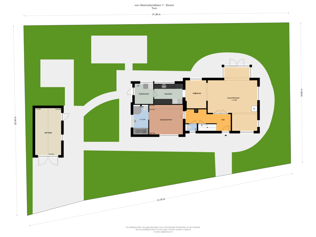 Bekijk plattegrond van TUIN van van Heemskercklaan 7