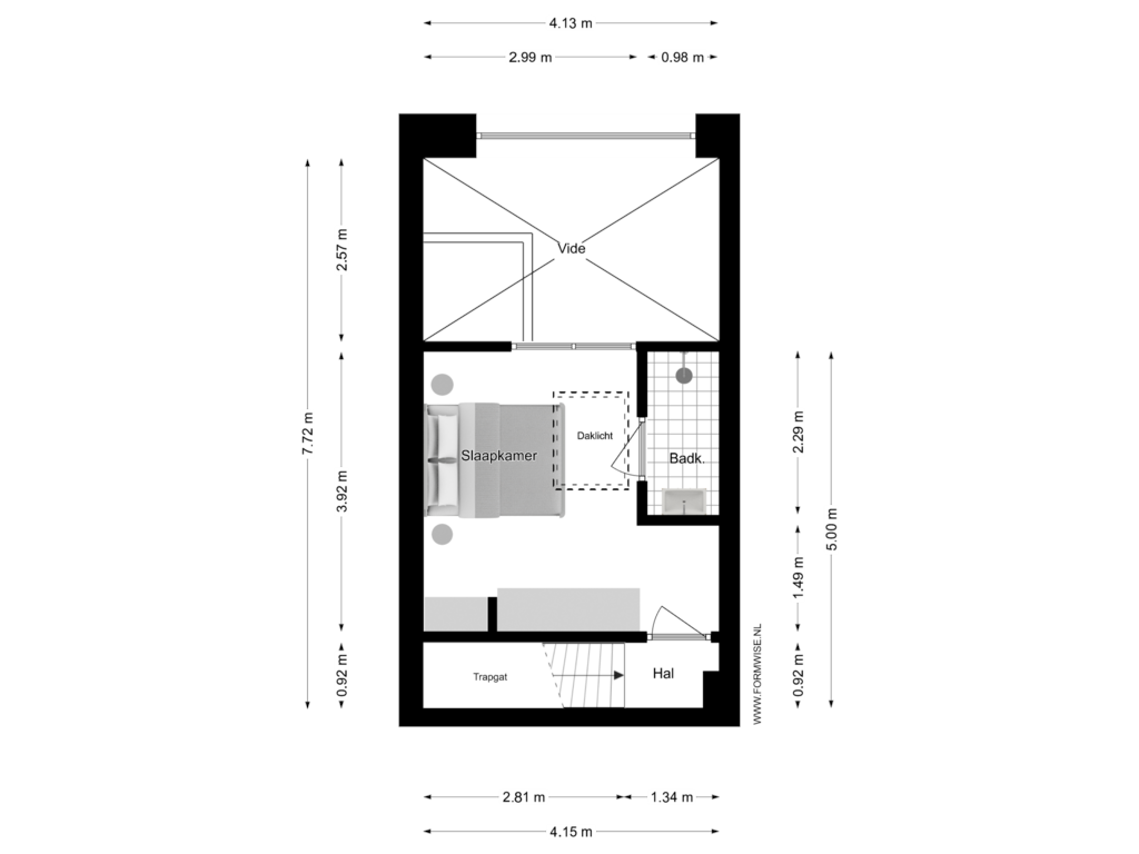 View floorplan of 2e VERDIEPING of Filips van Almondestraat 15-K