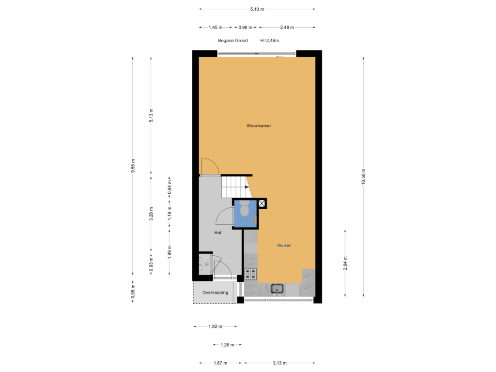 Bekijk plattegrond van Begane Grond van Dreeslaan 221