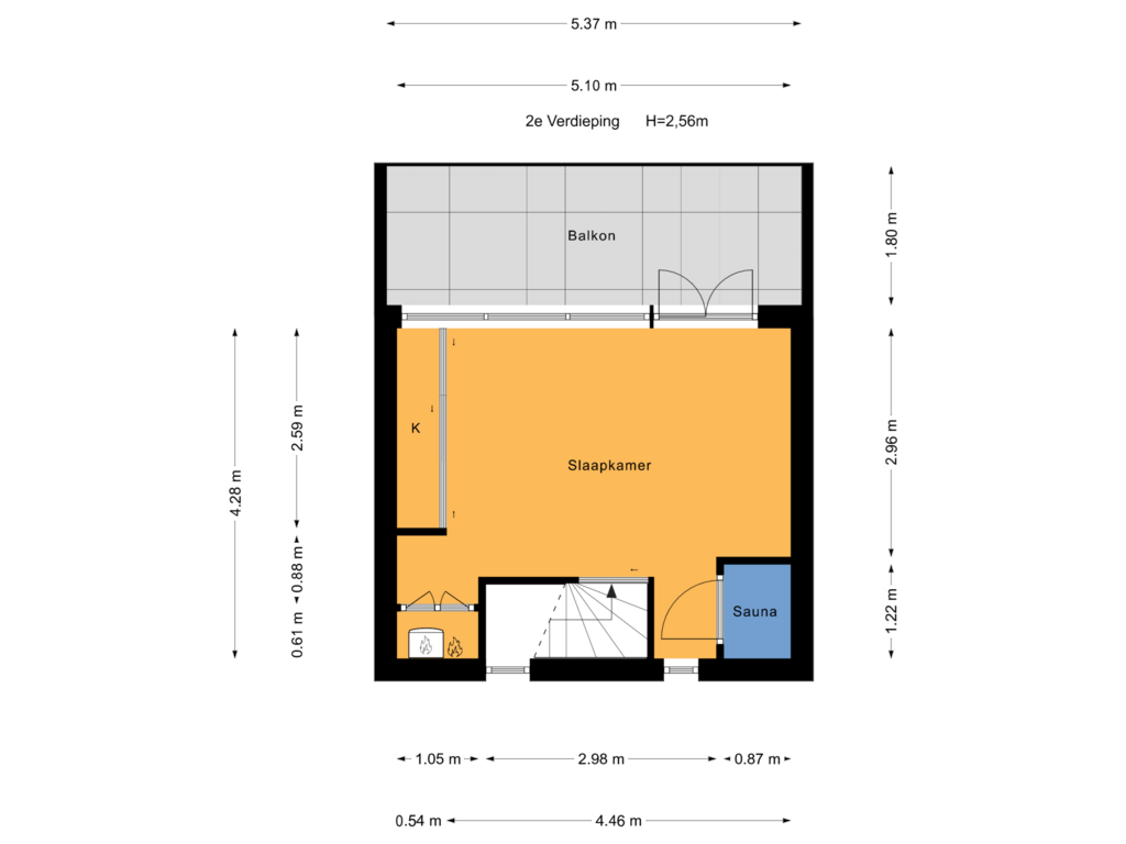 Bekijk plattegrond van 2e Verdieping van Dreeslaan 221