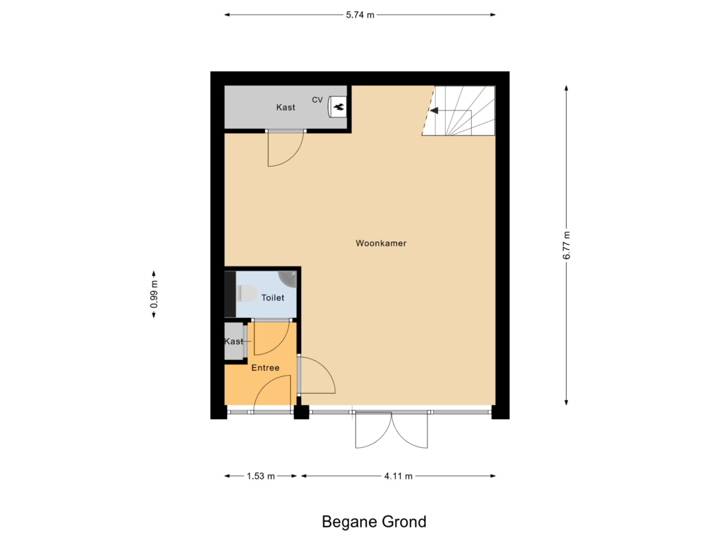 Bekijk plattegrond van Begane Grond van Pioenhof 20