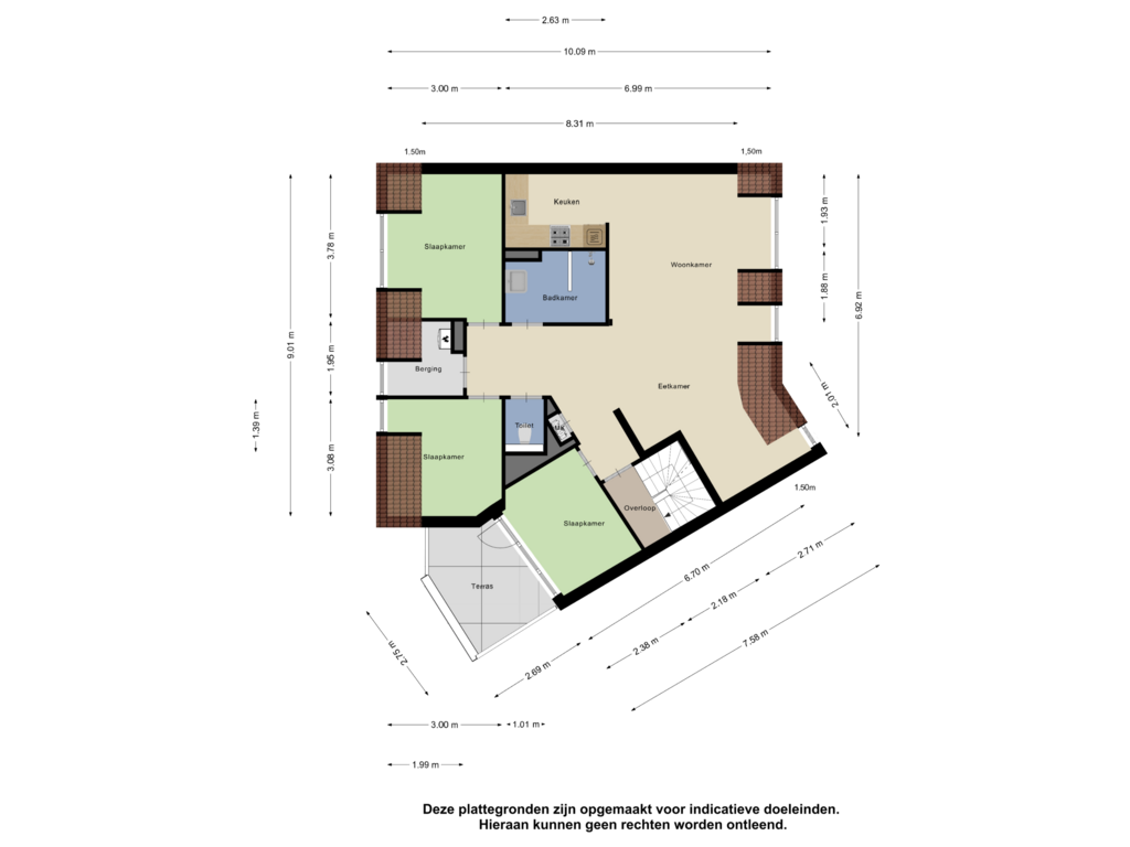 Bekijk plattegrond van Eerste Verdieping van Kapelakker 18