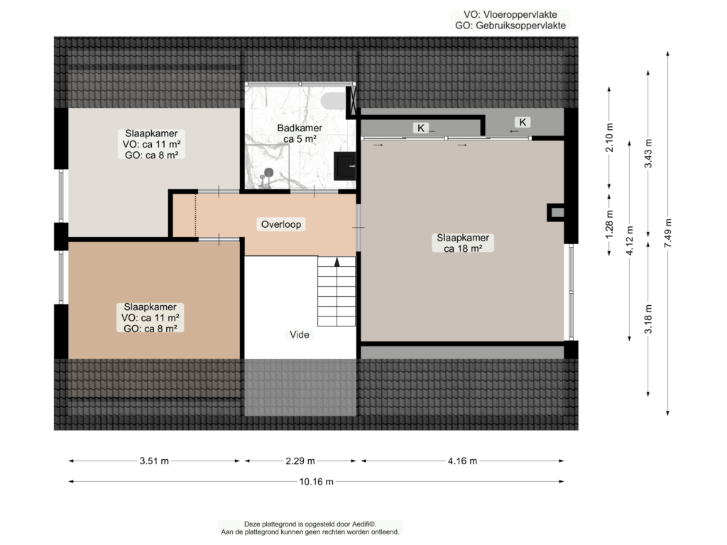 Bekijk plattegrond van Eerste verdieping van Lijsterbesstraat 7