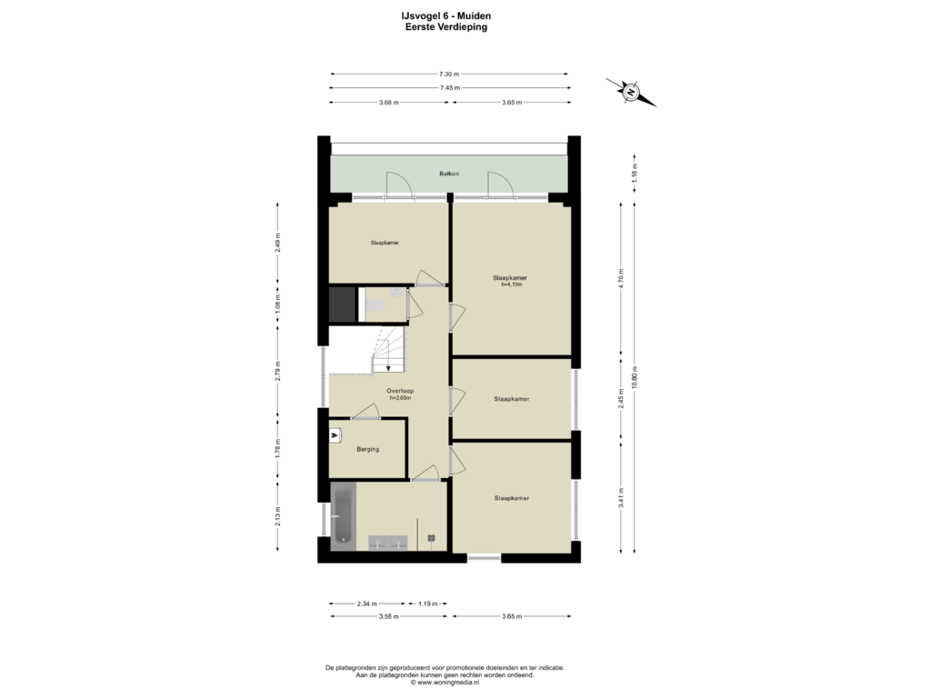 Bekijk plattegrond van Eerste Verdieping van IJsvogel 6