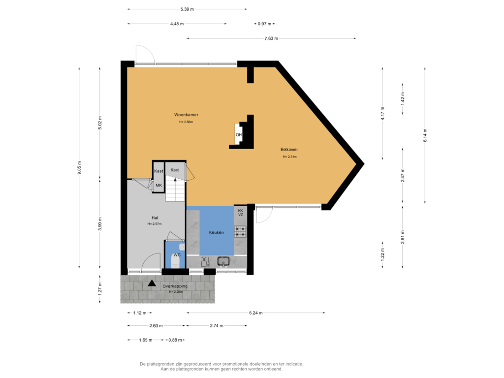 Bekijk plattegrond van Begane grond van Goudsmidshoeve 3