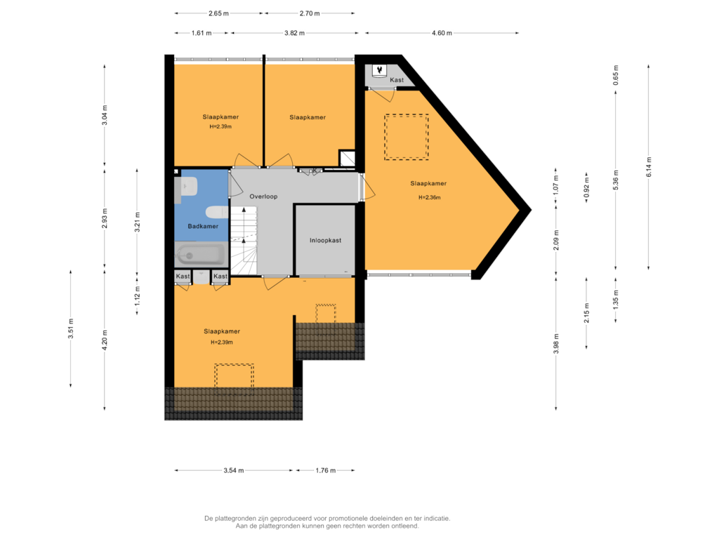 Bekijk plattegrond van 1e verdieping van Goudsmidshoeve 3