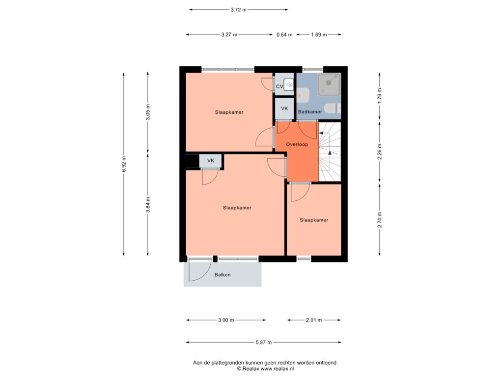 Bekijk plattegrond van Verdieping 1 van Munnikenweg 57