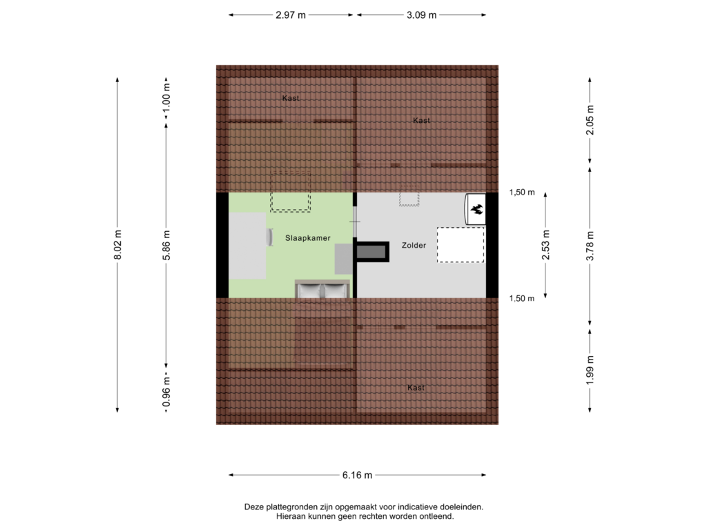 Bekijk plattegrond van Tweede verdieping van van Nahuijsstraat 16