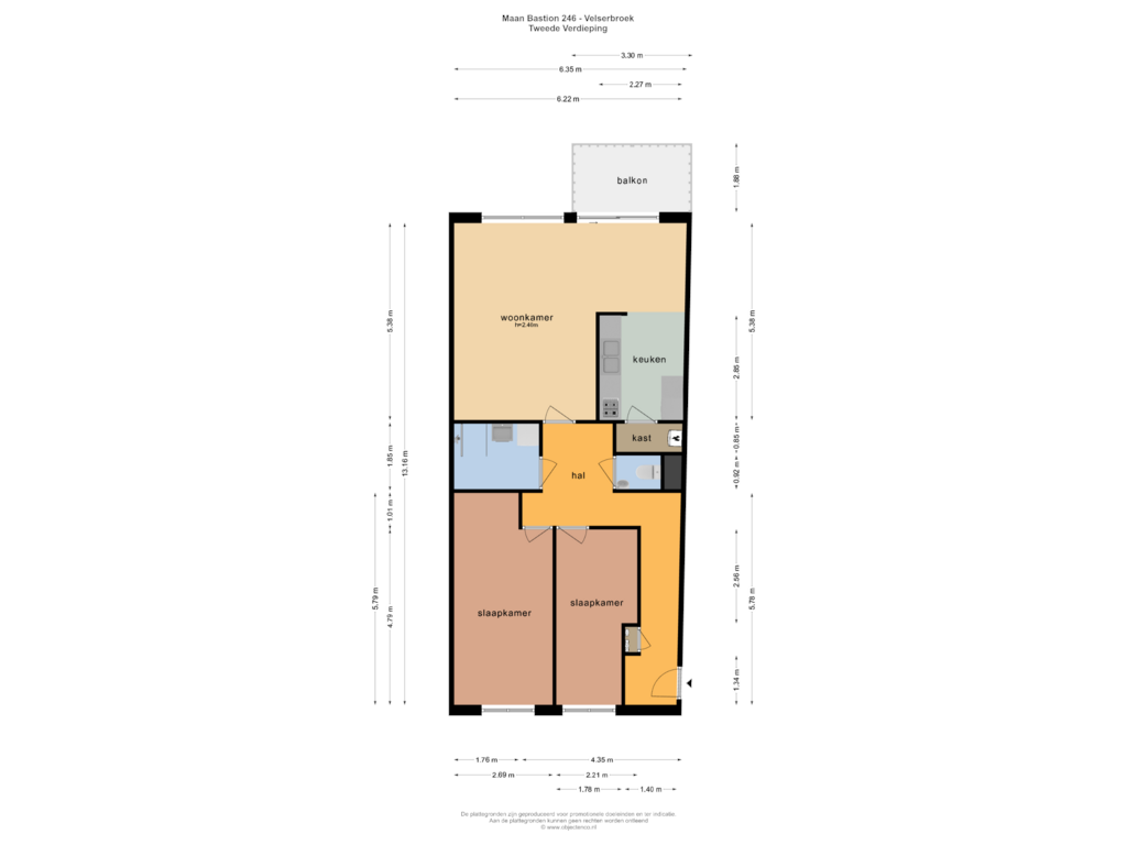 Bekijk plattegrond van TWEEDE VERDIEPING van Maan Bastion 246