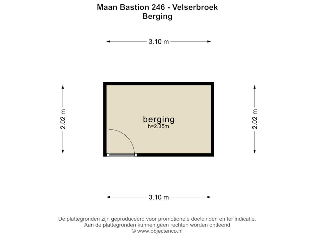 Bekijk plattegrond van BERGING van Maan Bastion 246