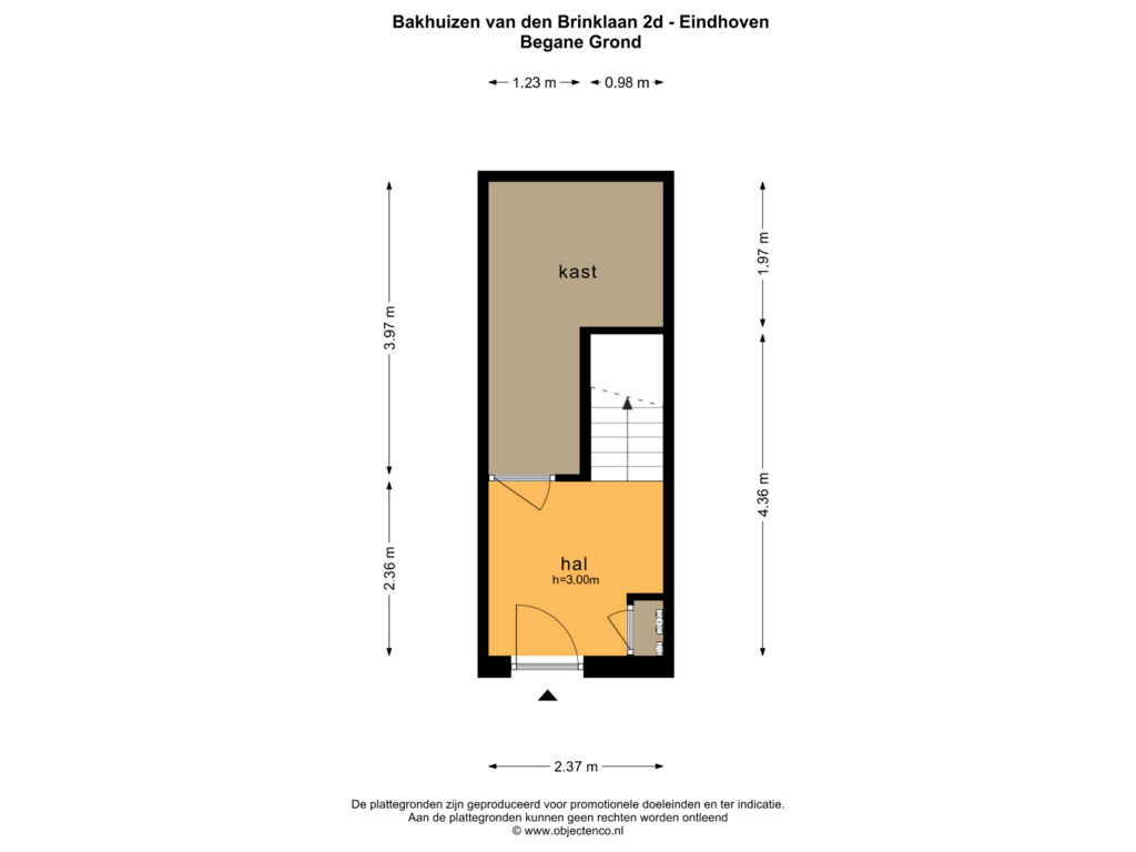 Bekijk plattegrond van Begane Grond van Bakhuizen van den Brinklaan 2-D