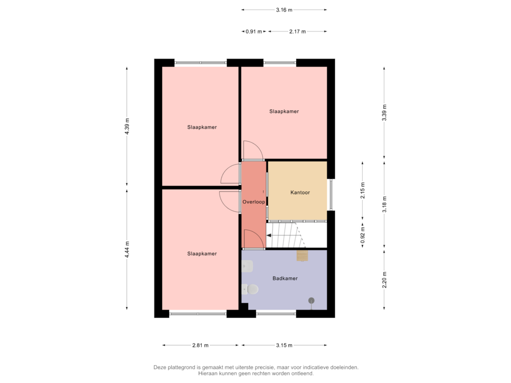 Bekijk plattegrond van 1e Verdieping van De Klamp 9