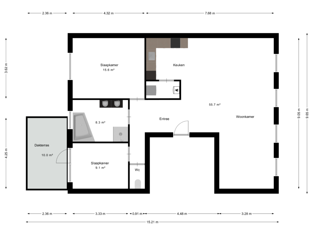 Bekijk plattegrond van Begane grond van Torenstraat 12