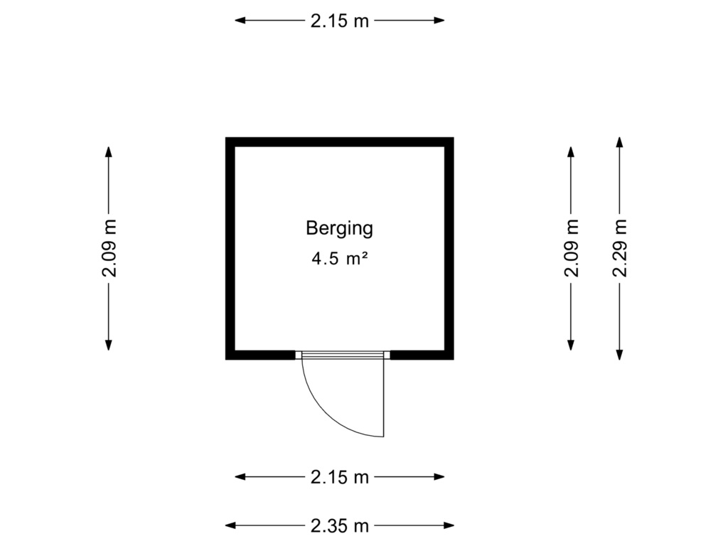 Bekijk plattegrond van Berging van Torenstraat 12