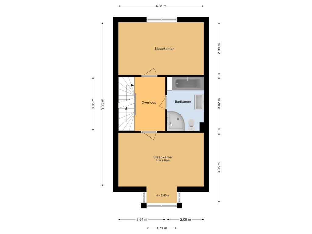 Bekijk plattegrond van Eerste verdieping van Balderstraat 6