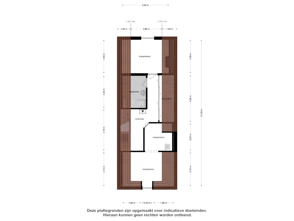 View floorplan of Derde Verdieping of Honingerdijk 95-A