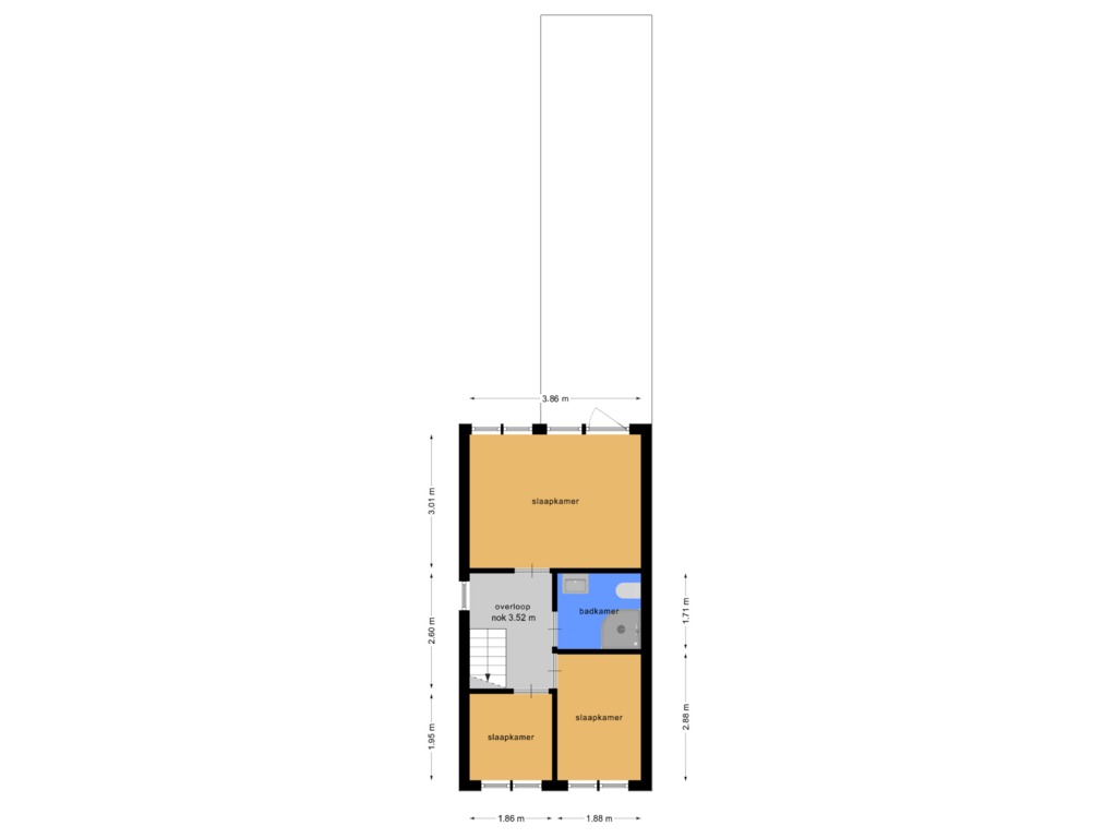 View floorplan of Etage of Heidelaan 32