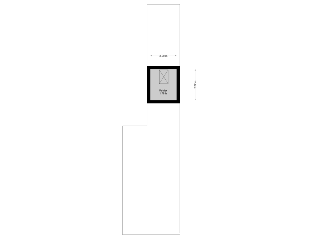 View floorplan of Kelder of Heidelaan 32