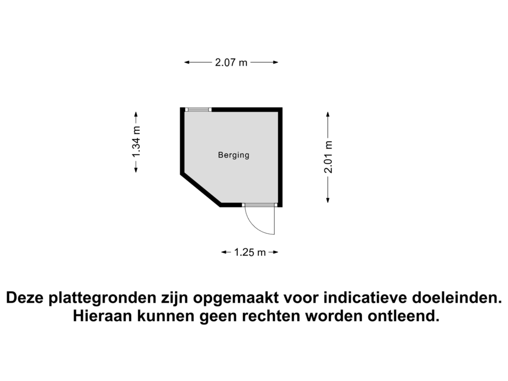 View floorplan of Berging of Albert Cuypstraat 44-1