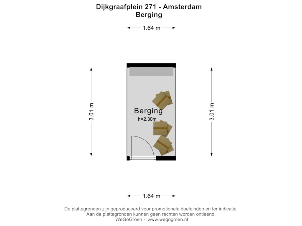 View floorplan of Berging of Dijkgraafplein 271