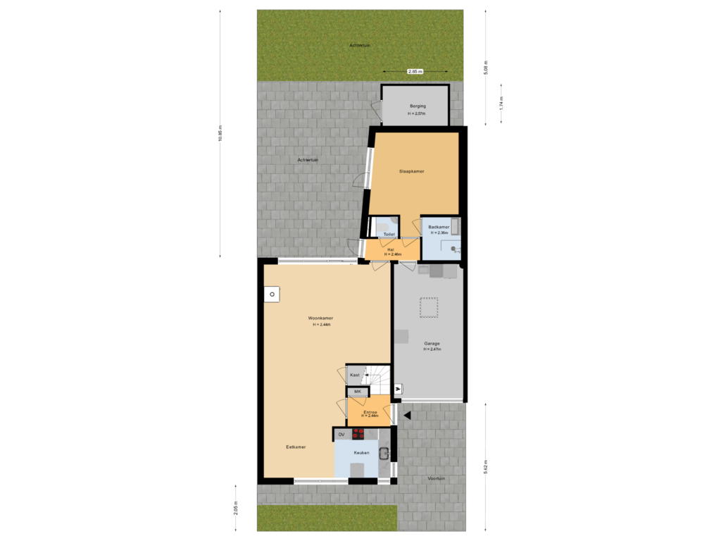 Bekijk plattegrond van Situatie van Valkeniersborch 63