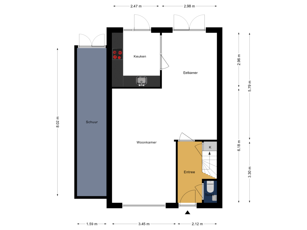 Bekijk plattegrond van Begane Grond van Westenbergstraat 30