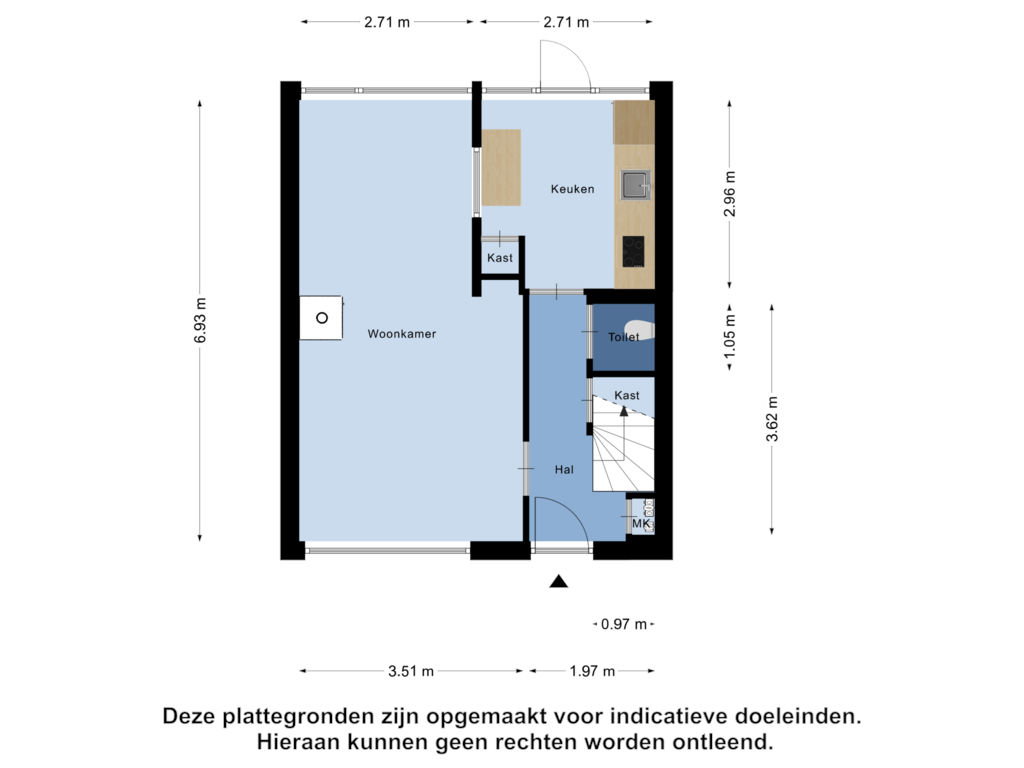 Bekijk plattegrond van Begane grond van Wilgenlaan 40