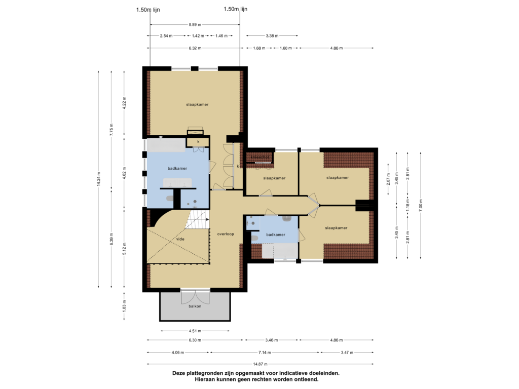 Bekijk plattegrond van 1e verdieping van Bergweg 3