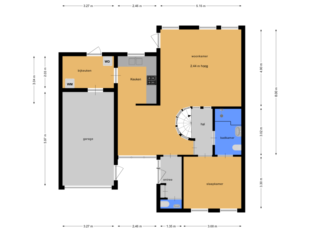 Bekijk plattegrond van bgg van Melkpad 65