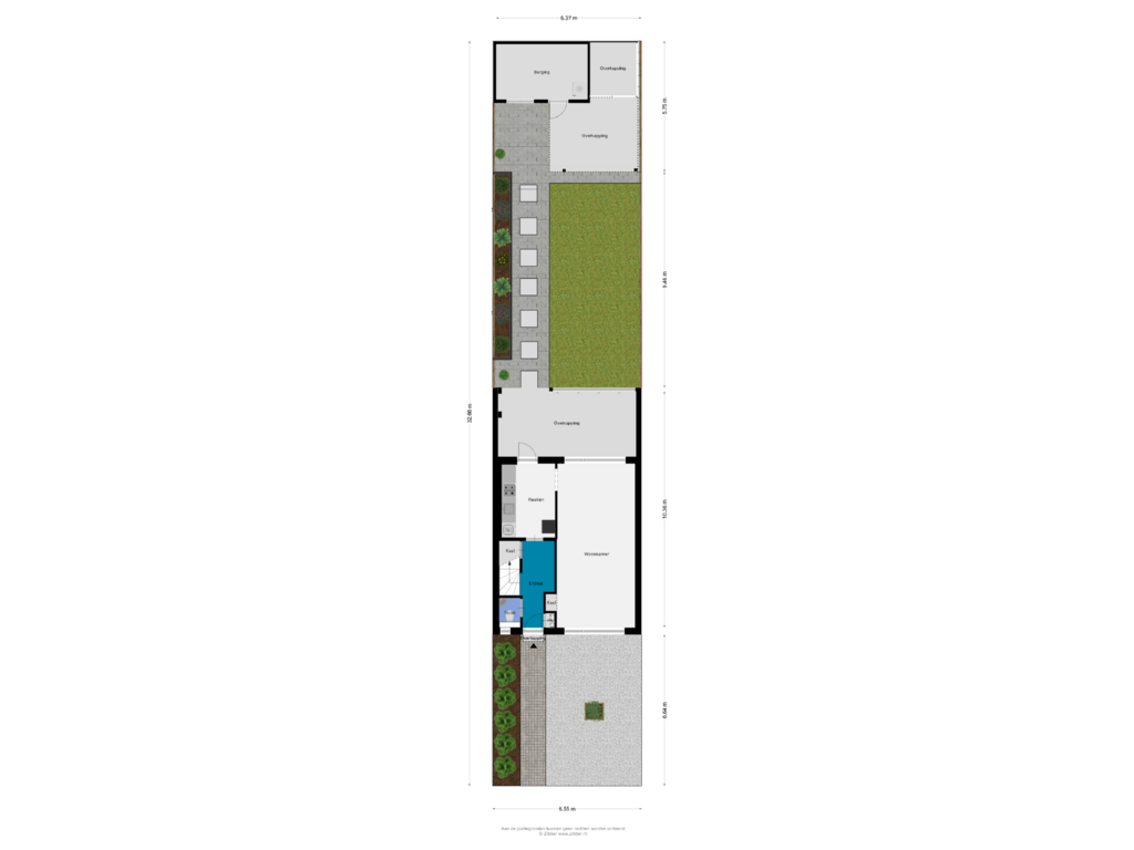 Bekijk plattegrond van Begane Grond - Tuin van Kerkhoflaan 32