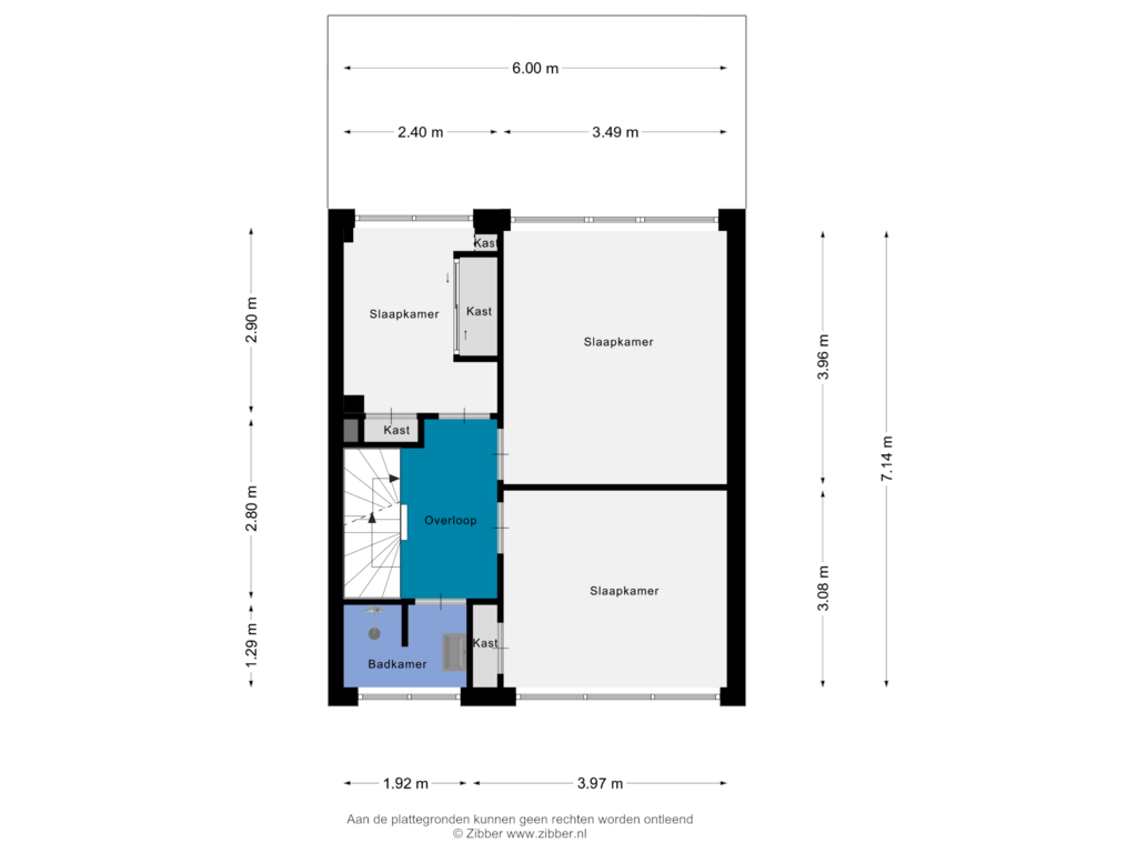 Bekijk plattegrond van Eerste Verdieping van Kerkhoflaan 32