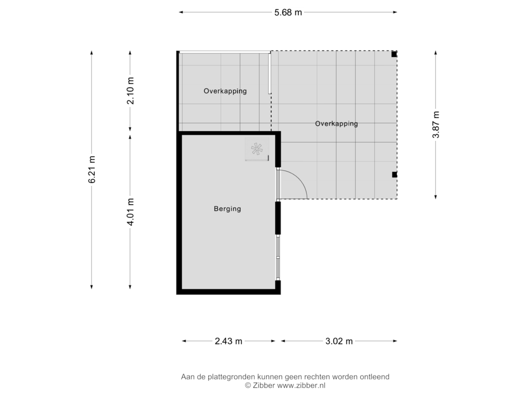 Bekijk plattegrond van Berging van Kerkhoflaan 32